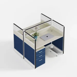 OEM ODM Modern Ergonomic Modular Office Partition Cubicle Wood Frame Custom Size 1 8Seater Staff Desk with Cabinet