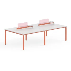 OEM Provider Sturdy Steel Frame E0 MFC Board Easy Assembly Staff Desk Office Workstation for Large Scale Business Project