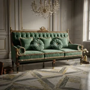 OEM Upholstered Sofa Supplier Custom Neoclassical Lounge Furniture Package for Hospitality Projects