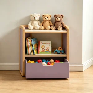 OEM Wooden Kids Furniture Home Library Bookcase Toy Organizer Cabinet Kids Bookshelf