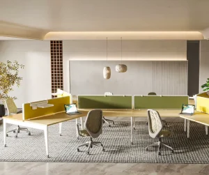 OMNI 120 Modern Extendable Desk Cluster Maximize Teamwork Efficiency 6 8 Person Office Bench Desk