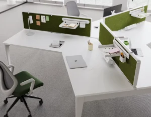 OMNI Collaborative Office Bench Desk System for Shared Workstations and Flexible Commercial Spaces