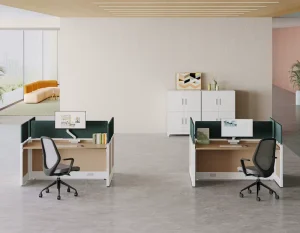 OMNI Collaborative Panel Workstation With Shared Desk and Partition System Professional Cubicle Workstations