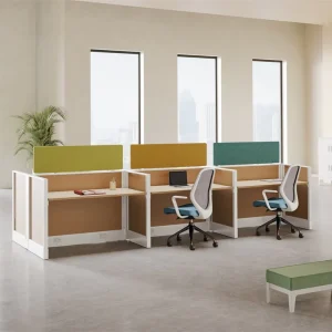 OMNI Ergonomic Stainless Steel Call Center Cubicle Workstation Privacy Panels Freestanding Dividers BIFMA Certified for Office
