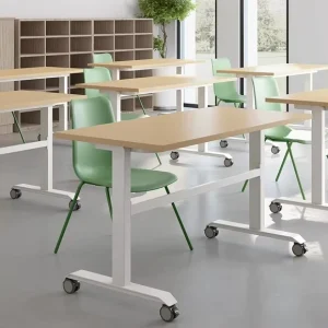 OMNI Flip Top Nesting Table with Wheels Mobile Fold Nest Desk Training Room Desk for Various Offices
