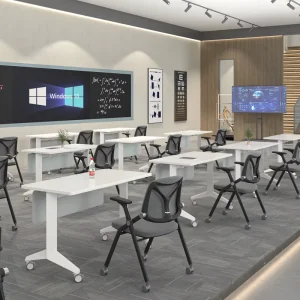 OMNI Modern Design Industrial Strength Nesting Training Table BIFMA Commercial Office Furniture with Movable Flip Top