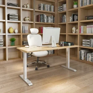 OMNI Modern Height Adjustable Steel Base Ergonomic Desk for Workbench and Commercial Use
