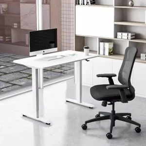 OMNI Modern Steel Wood Rolling Laptop Computer Desk for Office Over Bed Table with Casters Foldable Space Saving Design
