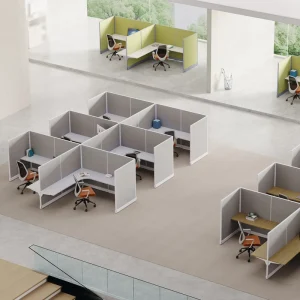 OMNI Welcome Modern Office Partition Durable Metal Round Workstation Private Office Cubicles
