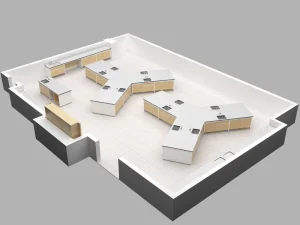 Octangle Metal Lab Bench for School University Workshop & Hospital Use in Saudi Arabia Area