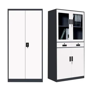 Office 2 Swing Door Metal File Storage Cabinet Steel Filing Cabinet