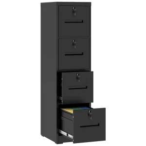 Office 4 Drawer Lockable Adjustable Foldable Steel Vertical Filing Cabinet Eco Friendly Modern Durable Large School Supermarket
