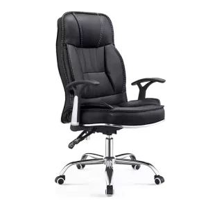 Office Boss Chairs White Leather Swivel Desk Chair Adjustable Executive Office Chairs Leather Computer Chaise