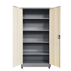 Office Cabinet 2 Door Steel Filing Cabinet with Wheels for Organization & Storage on Sale