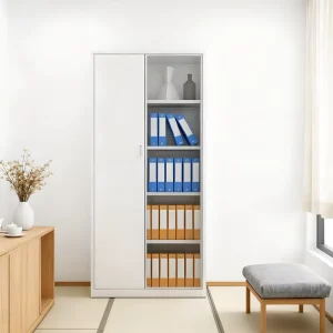 Office Cabinet Steel Supply 4 Shelf Lockable Cupboard Durable Filing Cabinet for Commercial Office Industrial Workspace