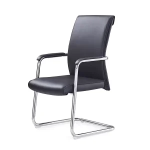 Office Chair PU Leather Chromed Iron Office Armchair Meeting Chair
