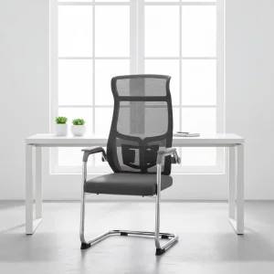 Office Chair With Armrest No Wheel Meeting Room Luxury Computer Visitor Office Waiting Modern Conference Office Chair