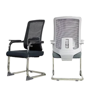 Office Chair With Armrest No Wheel Meeting Room Luxury Computer Visitor Waiting Modern Conference Mesh Office Chair