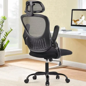 Office Computer Desk Chair Ergonomic High Back Mesh Rolling Work Chairs with Wheels and Adjustable Headrests