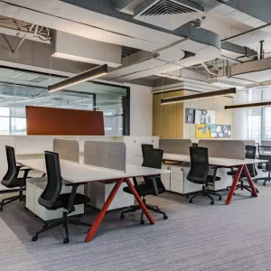 Office Cubicle 4 Person Computer Office Workstation Work Desk Staff Workstation