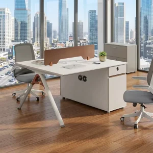 Office Cubicle Workstation Work Computer Desk Modern Wooden Staff Employee Seat Partition Station Table Furniture Set