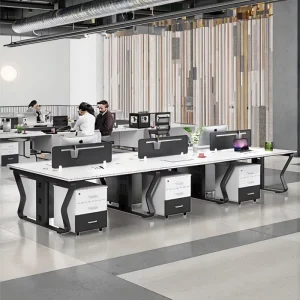 Office Cubicle Workstation Work Computer Desks Modern Luxury Employee Partition Executive Staff Table Furniture Set