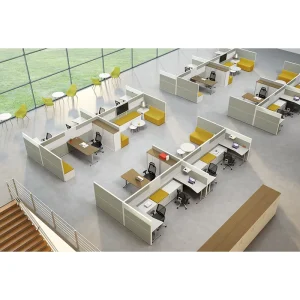 Office Cubicle Workstations Modular Tables Furniture for 4 Person Call Center Cubicles Desk