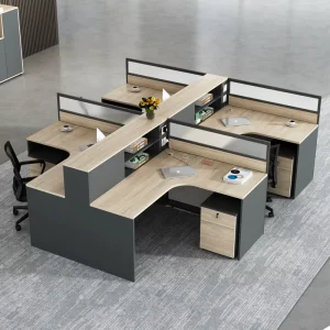 Office Desk Chair Combo Partition Cubicle Minimalist Modern Design T E F I L Shaped Disassembly Assembly 2 4 6 Person