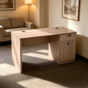 Office Desk Lock Computer Desk Chair with Drawers Minimalist and Modern Commercial Workstation Combination