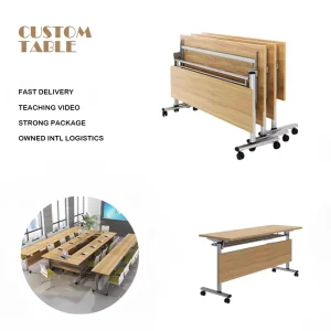 Office Desk Workstation Furniture Modern Conference Room Table Computer Modular Movable Meeting Folding Training Desk