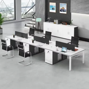 Office Desk and Chair Combination Office Card Space Card Seat Modern Screen Workstation Company Computer Desk