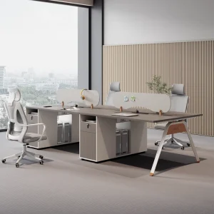 Office Desk and Chair Combination Staff Desk Staff Workstation Office Furniture Double Computer Desk