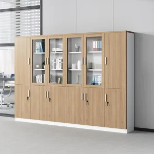 Office File Cabinet Wooden Modern Filing Data Storage Cabinet Bookcase With Lock