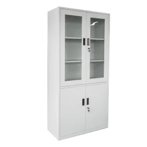 Office Filing Cabinet 2 Swing Door Steel Cupboard Office Furniture with 4 Shelves