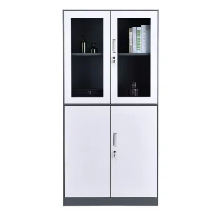 Office Filing Cabinets Metal Locker Cabinet Steel Glass Door Storage Cabinet