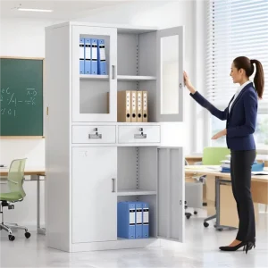 Office Filing Cabinets School Metal Filing Cabinet Office Document Storage Cabinet Lockable Office Steel Cupboard with 2 Drawers