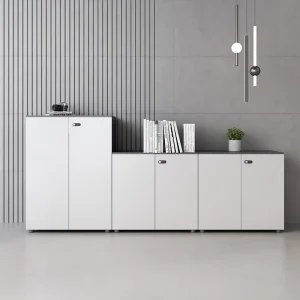 Office Floor Low Steel Storage File Cabinet with Modern Simple Design Push Pull Type and Lock