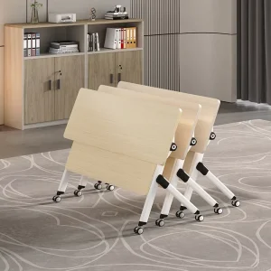 Office Foldable Training Conference Training Table Sliding Movable Folding Table for School Seminar Room Study Table
