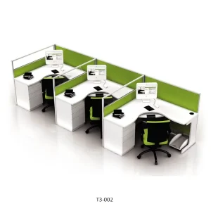 Office Furniture 3 Person Office Workstation Cubicle Wooden 2 4 6 Way Workstation Modular Clerk Computer Desk For Office