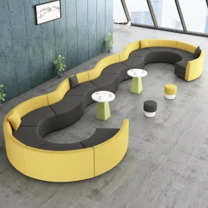 Office Furniture Commercial Modern Reception Sofa Office Couch Leather Office Sofa Set Furniture