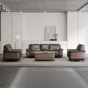 Office Furniture Commercial Modern Reception Sofa Office Couch Leather Office Sofa Set Furniture