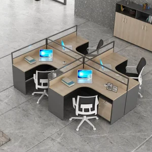 Office Furniture Economic Customized Staff Area 4 Person Seater Office Workstation Table