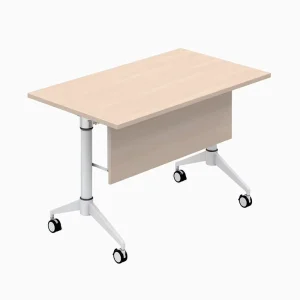 Office Furniture Folding Seminar Table Rectangular Portable Training Desk Meeting Room Folding Office Desk with Wheels