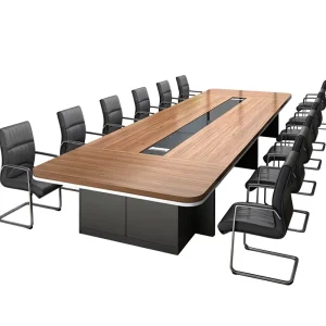 Office Furniture Long Conference Table Chair Combination Minimalist Modern Design Fireproof Melamine 11 15 People