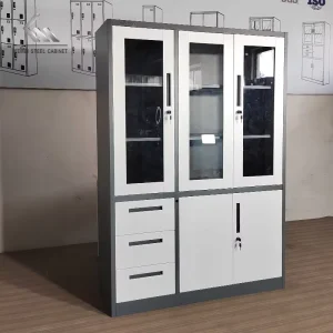 Office Furniture Metal File Cabinet Metal 3 Door Cupboard Steel Storage Filing Cabinet