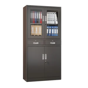 Office Furniture Metal File Cabinet with Drawers & Adjustable Shelves Steel Filing Cabinet