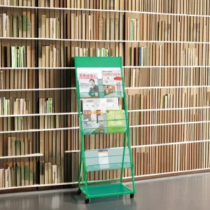 Office Furniture Metal Magazine and Book Display Rack for Book and Magazine Organization
