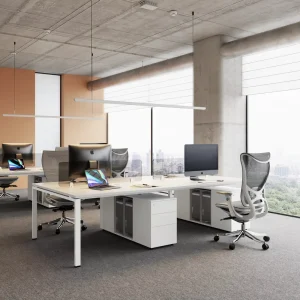 Office Furniture Modern Modular Seating Workstations Staff Cubicle Workstations With Lockers
