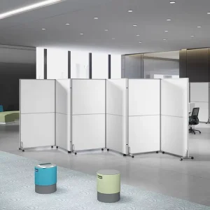 Office Furniture Movable Wheels High Wall Cubicles Divider Workstation Partition