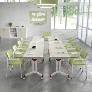 Office Furniture School Student Desk Foldable Training Meeting Table With Wheels